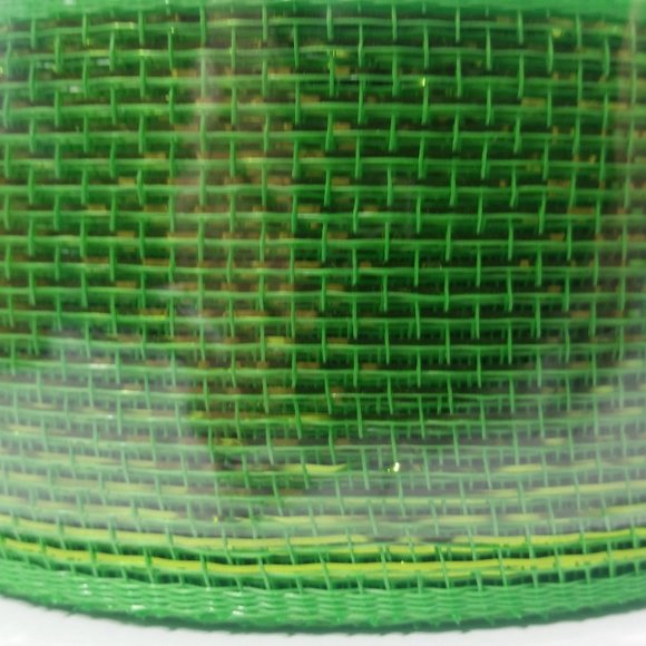 2 Rolls Deco Mesh Ribbon Green 2 1/2" 25 Yards - Picture 1 of 5